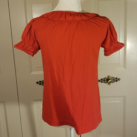 Theory Vibrant Orange Blouse - Picture 2 of 5
